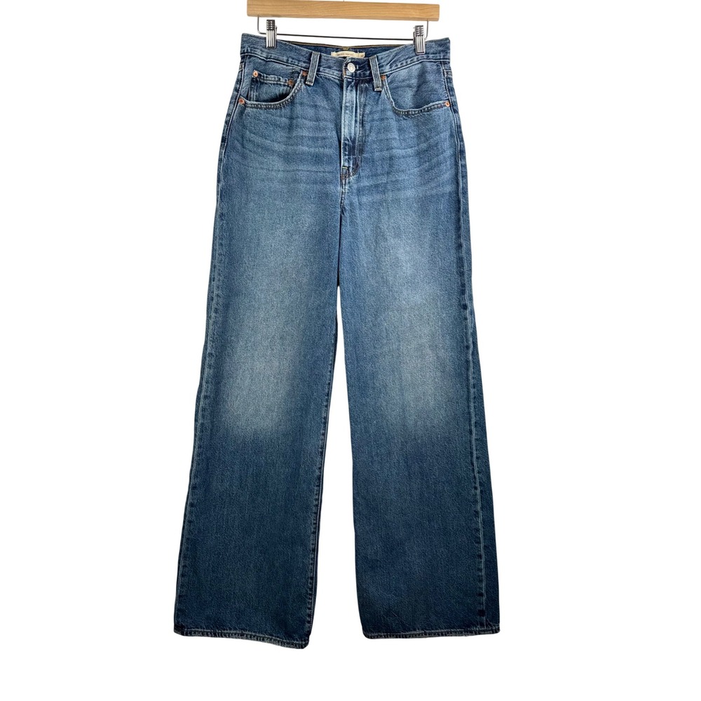 Levi's Ribcage Wide Leg Jeans sz 30 Blue High Rise money relaxed 90s retro